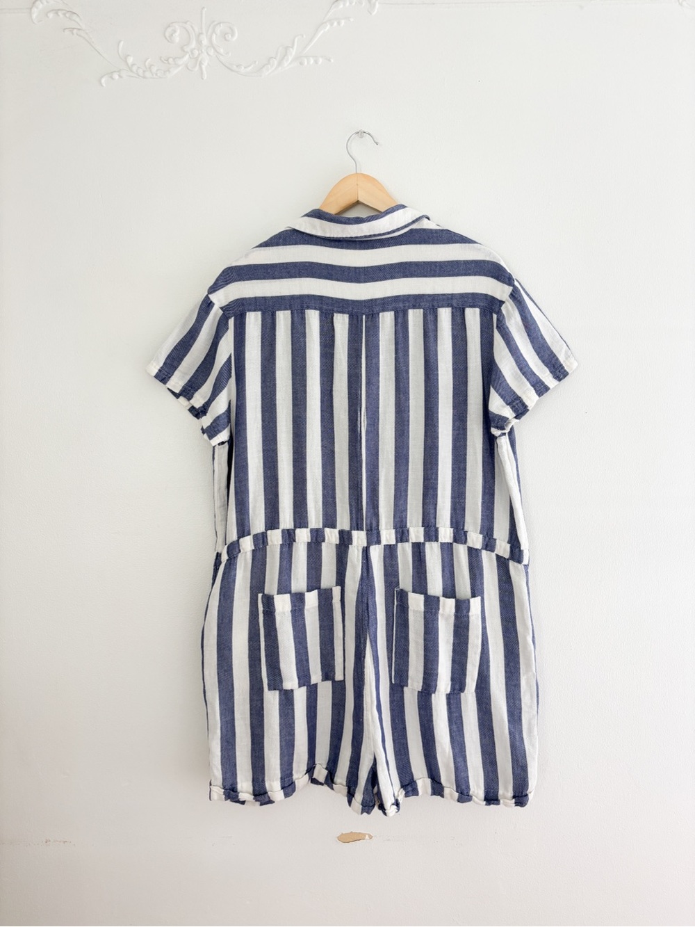 Pact Blue Striped Harbour Romper - Picture 9 of 9